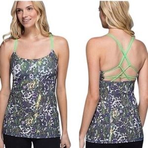 Green Dancing Warrior Lululemon Tank Top